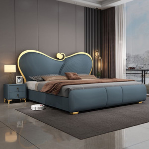 Modern Luxury King <strong>Queen</strong> <strong>Size</strong> <strong>Bed</strong> <strong>Frame</strong> with Adjustable Feature High Quality Hotel Elegant Upholstery leather for Home Furniture - Product Image 3