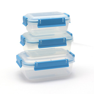 Food Storage <b>Container</b> Rectangle Transparent Clip On Lid Household Sealing Box - Product Image 1