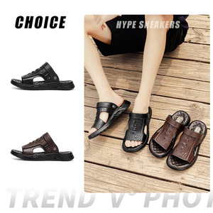 Men's Lightweight Cushioning Sports Casual Sandals Outdoor Walking Beach Shoes Waterproof Breathable Arch <b>Support</b> Steel Solid - Product Image 1