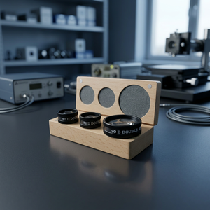 Juego de lentes de optometría de calidad premium, combo de tres lentes 20D, 90D y 78D, oftalmología y optometría en una caja de madera. - Product Image 1