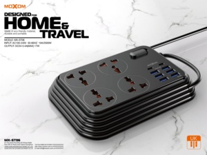 MOXOM Multiprise de <span class=keywords><strong>charge</strong></span> rapide à 12 prises avec 4 prises universelles, 6 ports USB et 2 prises Type C - Product Image 6