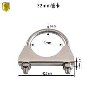 Colliers de serrage en acier inoxydable en forme de U, vis, tuyau d'échappement, silencieux et collier de serrage pour tuyau marin, système métrique, accessoires - Product Image 2