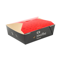 Boîte alimentaire en papier kraft imprimée sur mesure, étanche, jetable, pour salades, sushis, repas rapides, préparation de repas