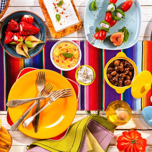 <span class=keywords><strong>Camino</strong></span> <span class=keywords><strong>de</strong></span> <span class=keywords><strong>mesa</strong></span> Saltillo Serape <span class=keywords><strong>mexicano</strong></span> genuino Sarape tejido colorido a rayas hecho en China - Product Image 4