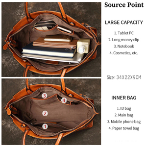 Bán Buôn Cổ Điển Chính Hãng Của Phụ Nữ Sang Trọng Da Dây Kéo Tote Túi Xách Công Suất Lớn Đa Năng Túi Xách - Product Image 3