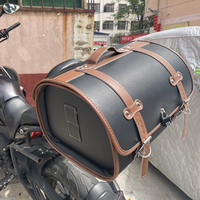 Boîte à bagages arrière universelle pour moto rétro, grande valise vintage Victoria, étanche, avec serrure à combinaison, poche latérale pour bouteille d'eau
