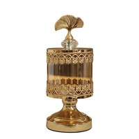 Boîtes de rangement en verre doré pour café, bonbons, thé, sucre, contenants, bocaux, décoration de fête avec fruits secs, boîte de rangement en verre