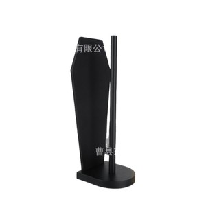 Portarrollos de papel higiénico estilo ataúd gótico, diseño de madera independiente en color negro para baño - Product Image 5