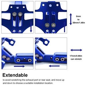 Eliminador de Guardabarros Universal para Motocicleta con Luz LED Azul y Soporte de Matrícula de Aluminio CNC - Product Image 3