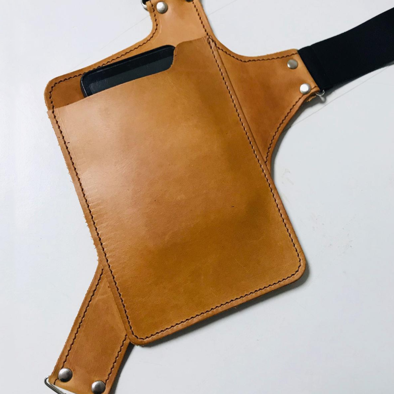 Custodia Per Cellulare Con Tracolla | Fondina Per Cintura O Spalla | Misura L (170x85x12mm) | Colore Bronzo