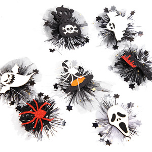 Decorazioni di Halloween party <span class=keywords><strong>bar</strong></span> decorato con zucca ghost witch black cat <span class=keywords><strong>hair</strong></span> clips accessori per capelli di Halloween - Product Image 2
