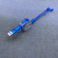 Câble rétractable USB/USB-C à vente chaude, enrouleur de câble rétractable multi-USB, cordon de charge OEM, câble portable 3 en 1