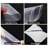 Sac à fermeture éclair en PE transparent écologique, imprimé sur mesure, auto-scellant, pour fruits secs, noix, sushis, aliments pour animaux, gelée, sachet