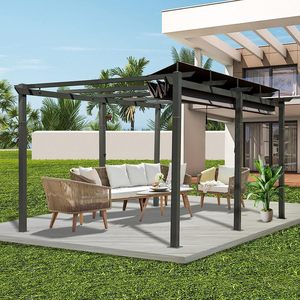 Modern Aluminum Retractable Eco-Friendly Nature Backyard Patio Awning Automatic Motorized Outdoor Pergola Wall Cover Waterproof - Product Image 1