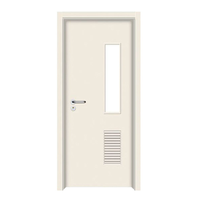 Porte coupe-feu en acier sur mesure avec persienne et fenêtre d'observation, porte d'accès ignifugée pour hôpital et bureau