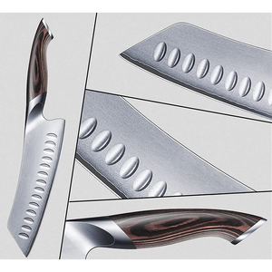 SZEFA KUCHNI Elegante 18cm Kindergarten KO Pudel Santoku <span class=keywords><strong>Japo</strong></span> Skalowa Stal Aus 10 Metal SZEFA KUCHNI SANTOKU <span class=keywords><strong>JAPO</strong></span> SKA STAL AUS - Product Image 2