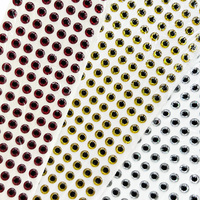 Oeil de leurre de pupille ovale de pêche holographique 3D pour faire des appâts et attacher des mouches yeux de poisson 3d en plastique lumineux