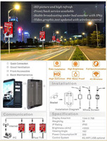 Écran d'affichage publicitaire LED pour poteau de rue extérieur P4 double face, étanche IP65, OEM d'usine