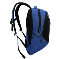 Sac à dos décontracté urbain multi-compartiments avec sangles de sécurité réfléchissantes, sac pour ordinateur portable