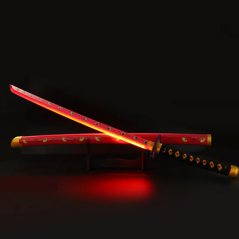 Pedang mainan ninja katana murah plastik lampu LED untuk anak-anak