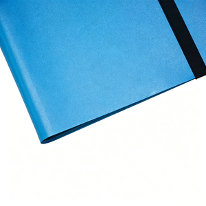 Blue Harmless PP Material 3*3 Pocket Sleeves TCG <b>Card</b> Binder <b>Folder</b> with Elastic Strap - Product Image 3