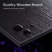 Table d'ordinateur design d'angle Grand bureau Table de jeu E-sports noire en forme de L