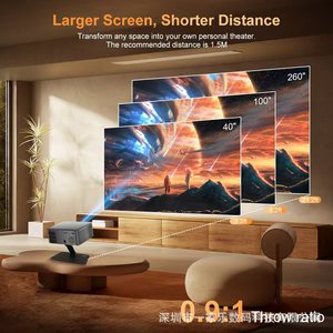 โปรเจคเตอร์ 2026 Cross-border eHome B1, โปรเจคเตอร์พกพาขนาดเล็กสำหรับใช้ในบ้าน ความละเอียด Ultra HD 1080P เชื่อมต่อ WIFI - Product Image 3