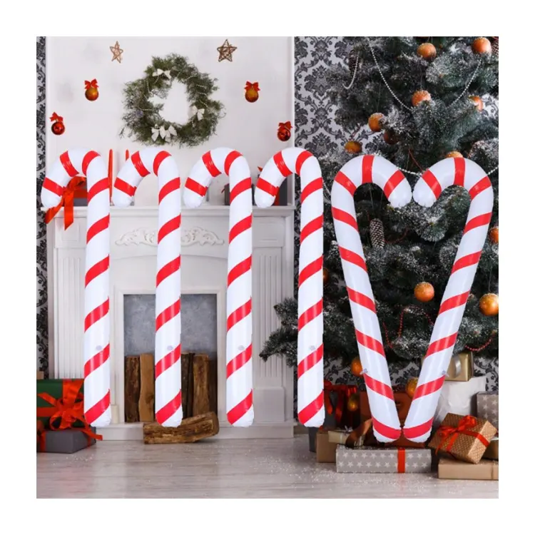 90cmインフレータブルクリスマスキャンディーケーンスティックバルーン屋外キャンディーケーンクリスマスデコレーション用品の装飾2023 Navidad