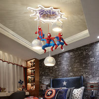 Plafonnier LED Spider-Man Moderne et Créatif LIANGTE 2026, Protection des Yeux pour Chambre à Coucher, Chambre d'Enfant, Alimentation CA