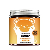 Gummies de Vitamine D3 K2 25mcg D3 40mcg K2 Saveur Pêche Naturelle Végétaliennes à Croquer 30 Unités Complément Alimentaire