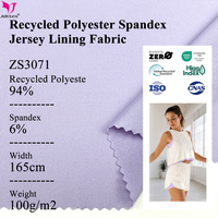 Tissu tricoté en polyester recyclé et élasthanne, 360 g/m², épais, opaque, mat, extensible dans les quatre sens, pour leggings de yoga et vêtements sculptants