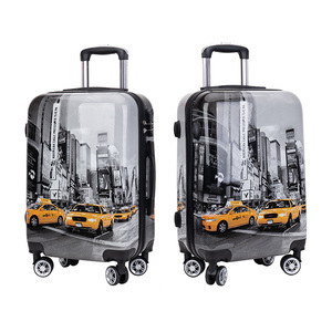Men's Fashionable High Quality 210D Dacron Travel <strong>Suitcases</strong> Large Spinner Wide Handle ABS PC <strong>Plastic</strong> PU Elegant Carton <strong>Suitcase</strong> - Product Image 4
