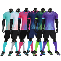 Uniformes de Fútbol OEM/ODM, Conjuntos de Camisetas de Fútbol Transpirables de Punto Personalizadas para Entrenamiento, Venta al Por Mayor