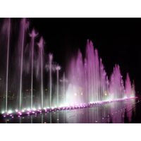 Fontaine interactive au sol en acier inoxydable personnalisée avec contrôle intelligent pour centre commercial Chaohua