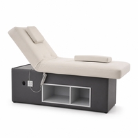 Table de massage électrique à 2 moteurs avec boîte de rangement, hauteur réglable, pour salon, spa, physiothérapie