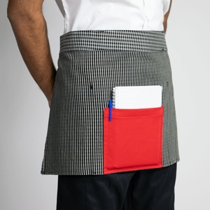 Unisex Logo personalizzato bistrot cameriere/cameriera grembiuli da cucina ristorante Cafe metà grembiule all'ingrosso tela OEM da cucina/cottura - Product Image 3