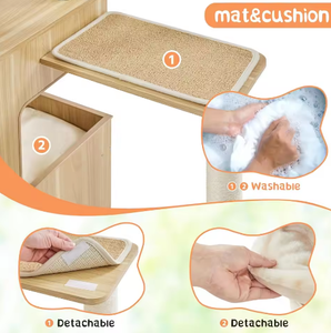 Nichoir simple en bois pour chat, toutes saisons, respirant et résistant à l'humidité, arbre à chat - Product Image 4