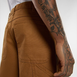 Pantalon de <span class=keywords><strong>peintre</strong></span> décontracté 100 % coton, taille mi-haute, devant plat, fermeture éclair, pour travaux de peinture intérieurs/extérieurs, projets de rénovation, teinture unie - Product Image 6