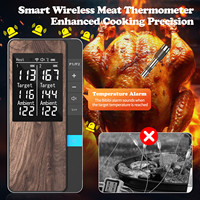Termometer daging Digital tahan air IP67, Pemanggang daging dapur dengan fitur tahan karat ganda, termometer daging digital panggangan BBQ