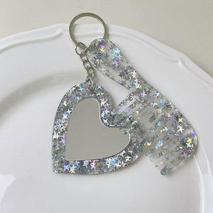 ชุดกระจก<span class=keywords><strong>แต่งหน้า</strong></span>อะคริลิคและหวีรูปหัวใจประดับกลิตเตอร์ ขายดีปี 2025 - Product Image 6