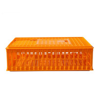 Nouvelles caisses à poulets de type H en PP orange de grande taille 96x56x27cm, cage de transport pour volailles vivantes avec couvercle, longue durée de vie