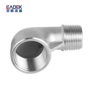 304 acier inoxydable 90 degrés mâle femelle réducteur coude tuyau 11/4 "NPT raccords de tuyauterie filetés