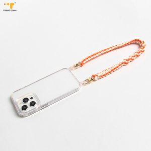 カスタムコットンメタルチェーンスマホストラップ（白ロゴ入り、低MOQ、ユニバーサル携帯電話アクセサリーストラップ、2026年モデル） - Product Image 1