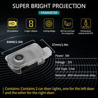 Lumière de porte de voiture avec logo LED pour Subaru Forester SJ SK, projecteur laser, lampes à ombre fantôme