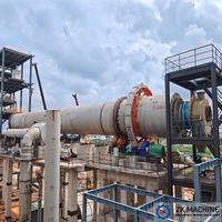 Four rotatif à chaux de petite capacité 200 TPD, équipement écologique de calcination du calcaire pour ligne de production de chaux vive