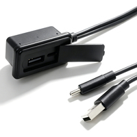 Cable de Extensión Divisor USB Tipo-C Macho a Doble USB Tipo-A Hembra con Conector SR