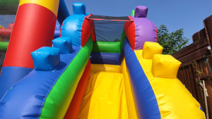 Castillo Inflable <span class=keywords><strong>de</strong></span> Bloques <span class=keywords><strong>de</strong></span> Construcción con Doble Tobogán, Material <span class=keywords><strong>de</strong></span> PVC, Capacidad Máxima >500KG, Castillo <span class=keywords><strong>de</strong></span> Juegos para Niños para el Patio Trasero - Product Image 2