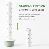 Tour de culture hors-sol pour légumes-feuilles, système hydroponique avec éclairage LED, tour aéroponique verticale