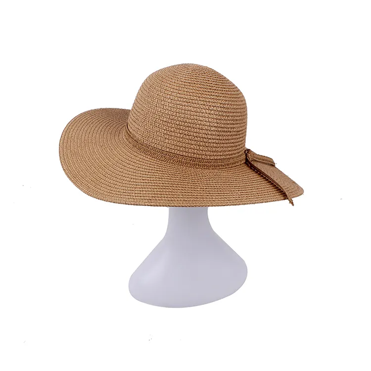 Chapeau de soleil pour femmes, pour la plage, d'été, vente en gros, en paille souple