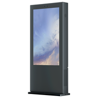 Totem publicitaire commercial extérieur sur pied de 55 pouces, écran LCD étanche IP65, affichage numérique et signalétique
